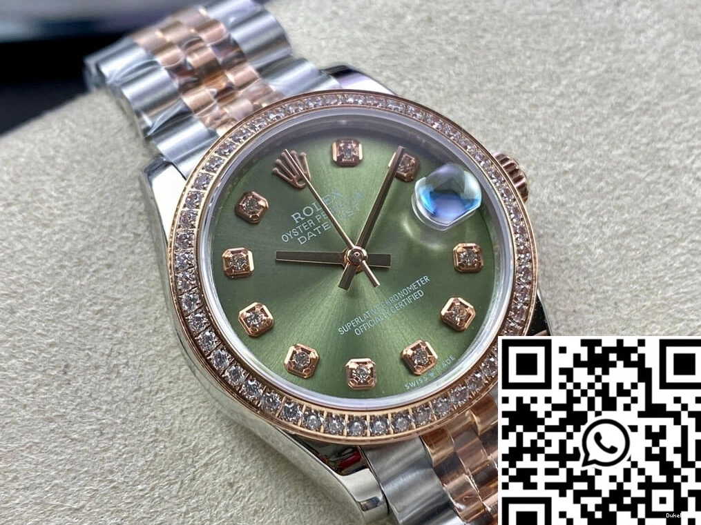EW 31MM Datejust Diamond-set Rolex Dial Green Factory 1123
